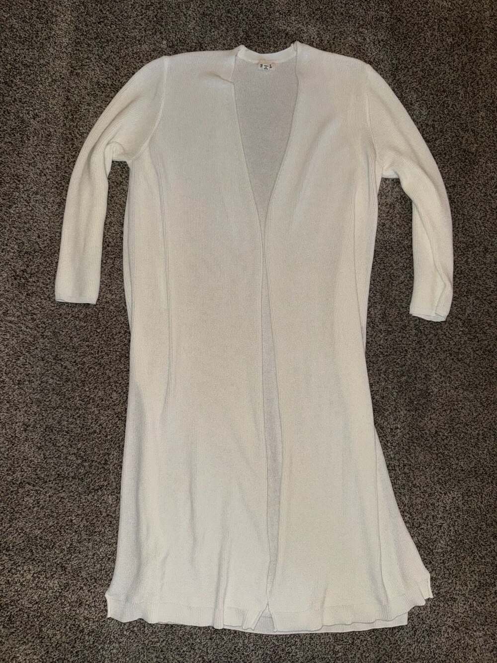 POL Clothing Longline Open-Front Ribbed Knit Cardigan - Picture 1 of 4